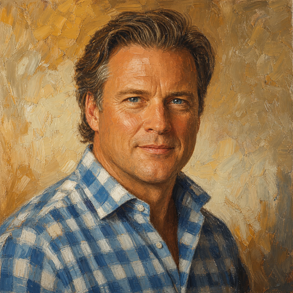 Oil painting portrait of David Nicklas, Project Executive